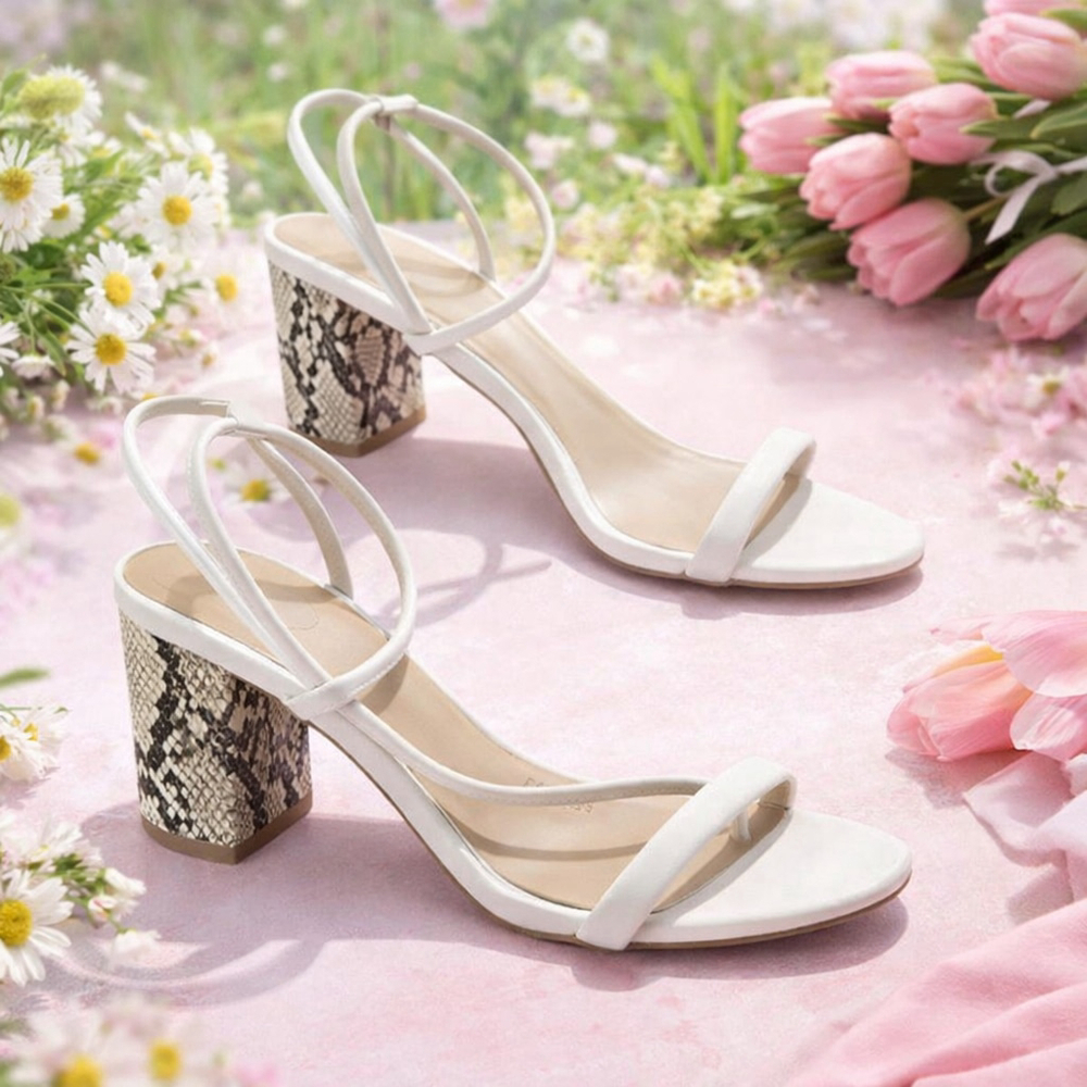 Women's Circus NY White Wedge Heel Size 11 Easter Spring